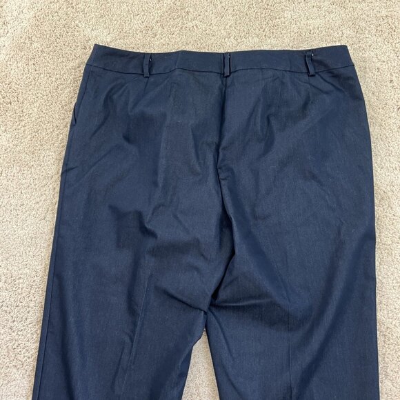 Ashley Stewart Womans Pants 18W Navy Blue Career Trouser Ankle Cropped NWT - Picture 14 of 14